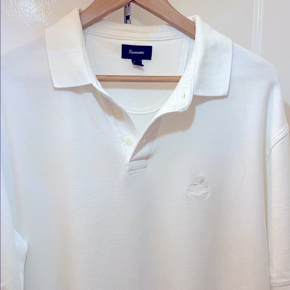 Faconnable Classic White Polo